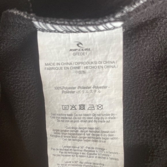 Rip Curl Anti-Series Grey and Black Hoodie, Size Medium - Picture 6 of 6